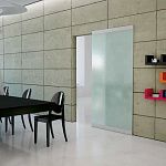Раздвижная система для стеклянных дверей толщиной 12 мм и шириной 1800мм, ﻿INVISIBLE-2 GLASS 1800/12